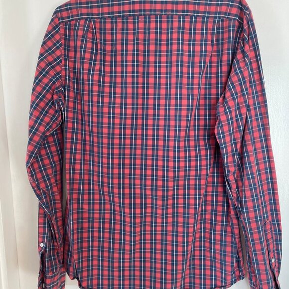 J. Crew Men's Slim Fit Dress Shirt Medium Tall M-T Plaid - Picture 4 of 6